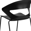 Flash Furniture RUT-4-BK-GG Stacking Chair w/ Black Plastic Seat & Black Metal Frame thumbnail 8