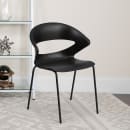 Flash Furniture RUT-4-BK-GG Stacking Chair w/ Black Plastic Seat & Black Metal Frame thumbnail 9