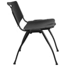 Flash Furniture RUT-D01-BK-GG Stacking Chair w/ Black Plastic Seat & Black Metal Frame thumbnail 3