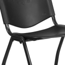 Flash Furniture RUT-D01-BK-GG Stacking Chair w/ Black Plastic Seat & Black Metal Frame thumbnail 7