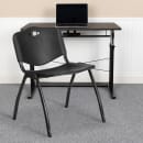 Flash Furniture RUT-D01-BK-GG Stacking Chair w/ Black Plastic Seat & Black Metal Frame thumbnail 9