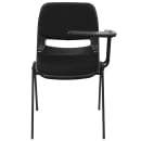 Flash Furniture RUT-EO1-01-PAD-LTAB-GG Ergonomic Shell Chair w/ Left Hand Tablet Arm - Black Padded Seat, Black Metal Frame thumbnail 4