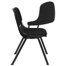 Flash Furniture RUT-EO1-01-PAD-RTAB-GG Ergonomic Shell Chair w/ Right Hand Tablet Arm - Black Padded Seat, Black Metal Frame thumbnail 9