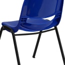 Flash Furniture RUT-EO1-BL-GG Stacking Shell Chair w/ Blue Plastic Seat & Back - Black Metal Frame thumbnail 8
