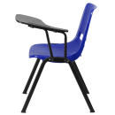 Flash Furniture RUT-EO1-BL-LTAB-GG Ergonomic Shell Chair w/ Left Hand Tablet Arm - Blue Plastic Seat, Black Metal Frame thumbnail 2