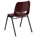 Flash Furniture RUT-EO1-BY-GG Stacking Shell Chair w/ Burgundy Plastic Seat & Back - Black Metal Frame thumbnail 4
