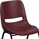 Flash Furniture RUT-EO1-BY-GG Stacking Shell Chair w/ Burgundy Plastic Seat & Back - Black Metal Frame thumbnail 8