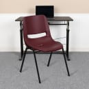 Flash Furniture RUT-EO1-BY-GG Stacking Shell Chair w/ Burgundy Plastic Seat & Back - Black Metal Frame thumbnail 9