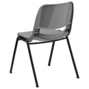 Flash Furniture RUT-EO1-GY-GG Stacking Shell Chair w/ Gray Plastic Seat & Back - Black Metal Frame thumbnail 4
