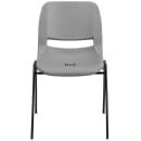 Flash Furniture RUT-EO1-GY-GG Stacking Shell Chair w/ Gray Plastic Seat & Back - Black Metal Frame thumbnail 5