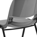 Flash Furniture RUT-EO1-GY-GG Stacking Shell Chair w/ Gray Plastic Seat & Back - Black Metal Frame thumbnail 8