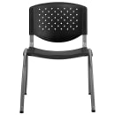 Flash Furniture RUT-F01A-BK-GG Stacking Chair w/ Black Plastic Seat & Titanium Metal Frame thumbnail 5