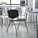 Flash Furniture RUT-F01A-BK-GG Stacking Chair w/ Black Plastic Seat & Titanium Metal Frame thumbnail 9