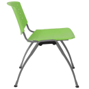 Flash Furniture RUT-F01A-GN-GG Stacking Chair w/ Green Plastic Back & Seat - Metal Frame, Titanium thumbnail 3