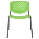 Flash Furniture RUT-F01A-GN-GG Stacking Chair w/ Green Plastic Back & Seat - Metal Frame, Titanium thumbnail 5