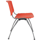 Flash Furniture RUT-F01A-OR-GG Stacking Chair w/ Orange Plastic Seat & Titanium Metal Frame thumbnail 3
