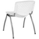Flash Furniture RUT-F01A-WH-GG Stacking Chair w/ White Plastic Seat & Titanium Metal Frame thumbnail 4