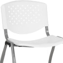 Flash Furniture RUT-F01A-WH-GG Stacking Chair w/ White Plastic Seat & Titanium Metal Frame thumbnail 7
