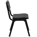 Flash Furniture RUT-GK01-BK-GG Stacking Chair w/ Black Plastic Seat & Black Metal Frame thumbnail 3