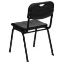 Flash Furniture RUT-GK01-BK-GG Stacking Chair w/ Black Plastic Seat & Black Metal Frame thumbnail 4