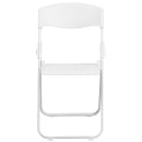 Flash Furniture RUT-I-WHITE-GG Folding Chair w/ White Plastic Back & Seat - Steel Frame, White thumbnail 5