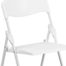 Flash Furniture RUT-I-WHITE-GG Folding Chair w/ White Plastic Back & Seat - Steel Frame, White thumbnail 7