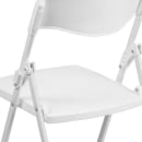 Flash Furniture RUT-I-WHITE-GG Folding Chair w/ White Plastic Back & Seat - Steel Frame, White thumbnail 8