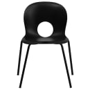 Flash Furniture RUT-NC258-BK-GG Stacking Chair w/ Black Plastic Seat & Black Metal Frame thumbnail 5