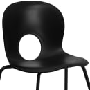 Flash Furniture RUT-NC258-BK-GG Stacking Chair w/ Black Plastic Seat & Black Metal Frame thumbnail 7