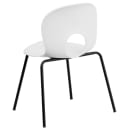 Flash Furniture RUT-NC258-WHITE-GG Stacking Chair w/ White Plastic Seat & Black Metal Frame thumbnail 4