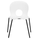 Flash Furniture RUT-NC258-WHITE-GG Stacking Chair w/ White Plastic Seat & Black Metal Frame thumbnail 5
