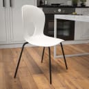 Flash Furniture RUT-NC258-WHITE-GG Stacking Chair w/ White Plastic Seat & Black Metal Frame thumbnail 7