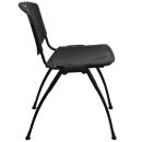 Flash Furniture RUT-NF01A-BK-GG Stacking Chair w/ Black Plastic Seat & Black Metal Frame thumbnail 3