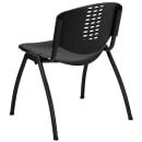Flash Furniture RUT-NF01A-BK-GG Stacking Chair w/ Black Plastic Seat & Black Metal Frame thumbnail 4