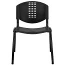 Flash Furniture RUT-NF01A-BK-GG Stacking Chair w/ Black Plastic Seat & Black Metal Frame thumbnail 5