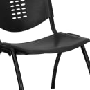 Flash Furniture RUT-NF01A-BK-GG Stacking Chair w/ Black Plastic Seat & Black Metal Frame thumbnail 7