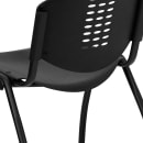 Flash Furniture RUT-NF01A-BK-GG Stacking Chair w/ Black Plastic Seat & Black Metal Frame thumbnail 8