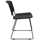 Flash Furniture RUT-NF02-BK-GG Stacking Chair w/ Black Plastic Seat & Black Metal Frame thumbnail 3