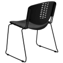 Flash Furniture RUT-NF02-BK-GG Stacking Chair w/ Black Plastic Seat & Black Metal Frame thumbnail 4