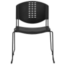 Flash Furniture RUT-NF02-BK-GG Stacking Chair w/ Black Plastic Seat & Black Metal Frame thumbnail 5