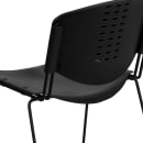 Flash Furniture RUT-NF02-BK-GG Stacking Chair w/ Black Plastic Seat & Black Metal Frame thumbnail 8