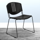 Flash Furniture RUT-NF02-BK-GG Stacking Chair w/ Black Plastic Seat & Black Metal Frame thumbnail 9