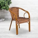 Flash Furniture SDA-AD632009D-1-GG Cadiz Indoor/Outdoor Stackable Armchair  - Brown Wicker w/ Red Bamboo Aluminum Frame thumbnail 9