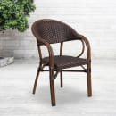 Flash Furniture SDA-AD642003R-2-GG Milano Indoor/Outdoor Stackable Armchair  - Dark Brown Wicker w/ Red Bamboo Aluminum Frame thumbnail 5