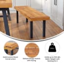 Flash Furniture THB-B01322-NAT-GG Patio Dining Bench - Indoor/Outdoor, Wood Frame, Brown thumbnail 4