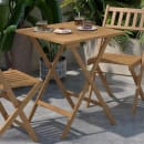 Flash Furniture THB-T6060-NAT-GG 23 1/2" Folding Table w/ Slatted Top - Acacia Wood thumbnail 3