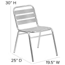 Flash Furniture TLH-015-GG Stacking Restaurant Chair w/ Metal Ladder Back & Seat - Aluminum thumbnail 2