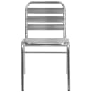 Flash Furniture TLH-015-GG Stacking Restaurant Chair w/ Metal Ladder Back & Seat - Aluminum thumbnail 5