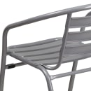 Flash Furniture TLH-017C-GG Indoor/Outdoor Stackable Armchair - Steel, Silver thumbnail 8