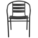 Flash Furniture TLH-017C-BK-GG Indoor/Outdoor Stackable Armchair - Steel, Black thumbnail 5